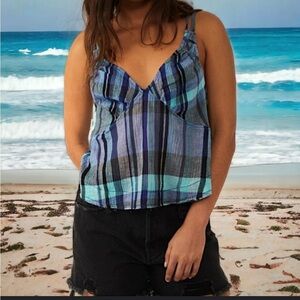 NWT ✨ Free People Plaid Tank Top